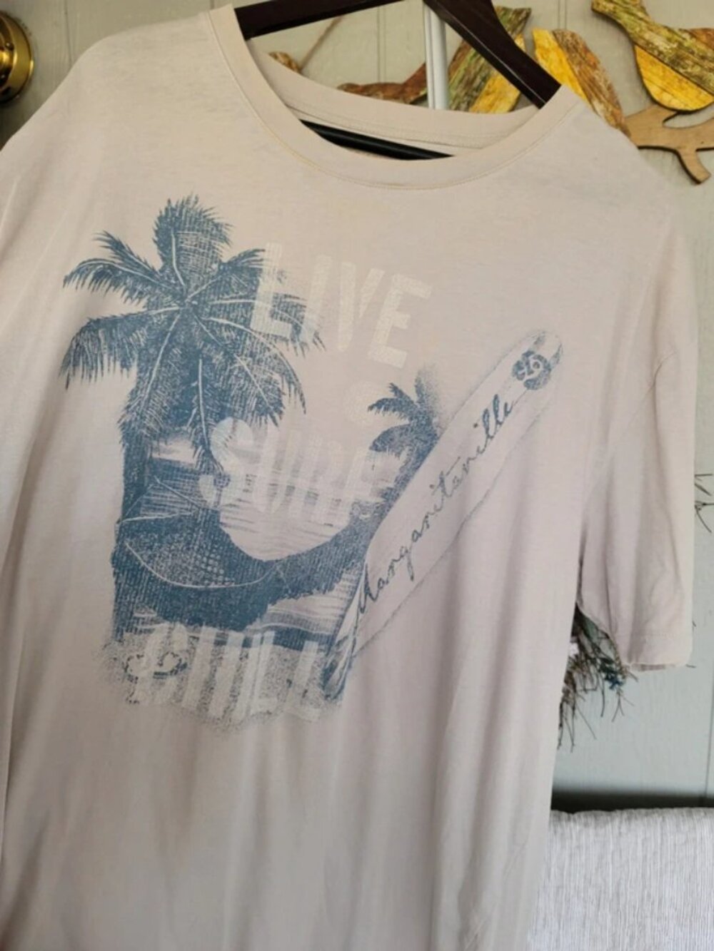 Margaritaville "Live Surf Chill" Graphic Tee Shirt – Men's Size XXL (Excellent C